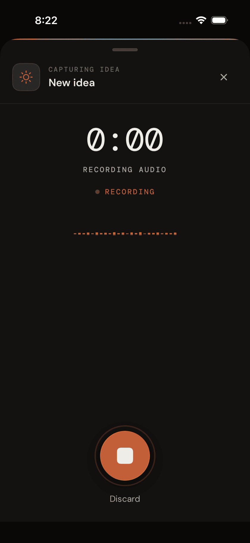 Capture flow, Audio mode mid-recording